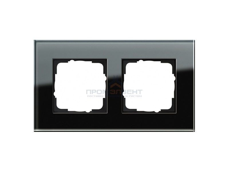 Рамка 2-ая Gira Esprit Черное стекло
