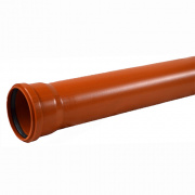Труба для наружной канализации СИНИКОН НПВХ - D200x4.9 мм, длина 6000 мм (цвет оранжевый)