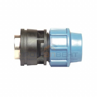 Переход на внутреннюю резьбу UNIDELTA 1036 - 50 x 1"1/2 (винтовой, для труб ПНД, резьба латунная)