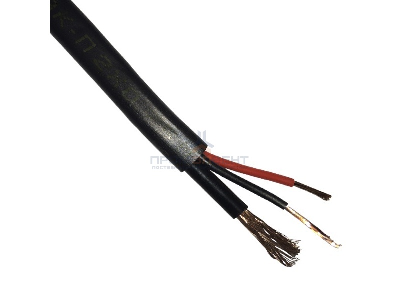 Кабель видеонаблюдения на базе РК 75-2-122 КВК-П-2x0,5М внешний [бухта 200м]